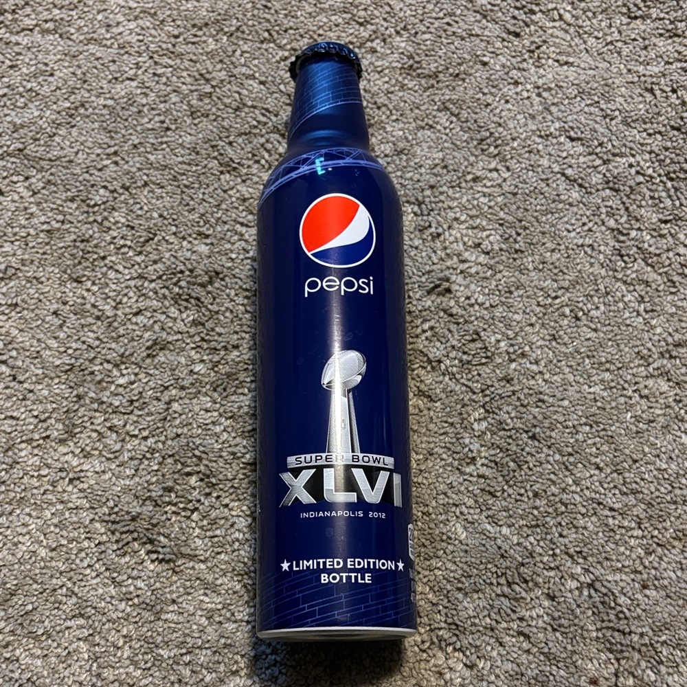 Pepsi Blue Super Bowl XLVI Collectible Bottle